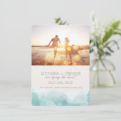 水モダン色の写真の保存日付 セーブザデート (スタンド正面)