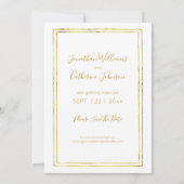 水モダン色の写真の保存日付 招待状 (裏面)