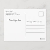 水モダン色の冬のシーン喜びはがき ポストカード (裏面)