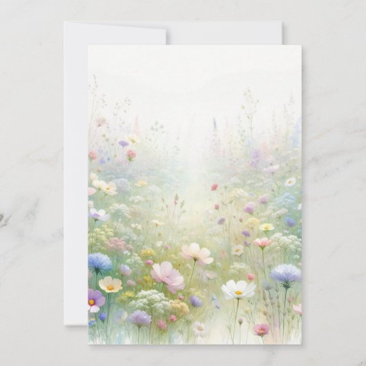 水モダン色の卵バスケットイースターブランチ 招待状 (裏面)