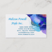 水モダン色の名刺（紫と青） 名刺 (裏面)