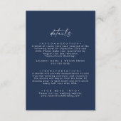 水モダン色の座標 |ブルー結婚の詳細 エンクロージャーカード (正面)