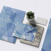 水モダン色の形状 サンキューカード