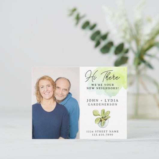 水モダン色の新しい隣接はがき ポストカード (スタンド正面)