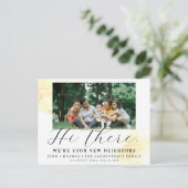 水モダン色の新しい隣接はがき ポストカード (スタンド正面)