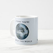 水モダン色の月星天先生 コーヒーマグカップ (正面左)