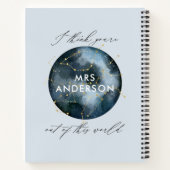 水モダン色の月星天先生 ノートブック (裏面)