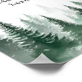 水モダン色の木のカスタム引用文ポスター ポスター (角)