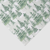 水モダン色の松の木のクリスお洒落マス 薄葉紙 (詳細)