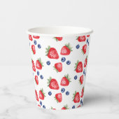 水モダン色の果実スクリプト7月パーティー4日 紙コップ (裏面)