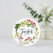 水モダン色の植物の喜びシックエレガント シーズンカード (スタンド正面)