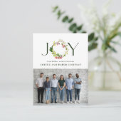 水モダン色の植物の喜び企業の休暇 シーズンポストカード (スタンド正面)