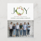 水モダン色の植物の喜び企業の休暇 シーズンポストカード (正面)