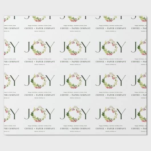 水モダン色の植物の喜び企業の休暇 ラッピングペーパー (フラット)