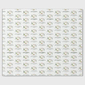 水モダン色の植物の喜び企業の休暇 ラッピングペーパー (フラット)