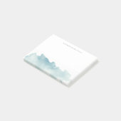 水モダン色の波メモ帳 ポストイット (アングル)