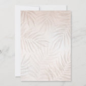 水モダン色の熱帯緑のフローラ結婚 招待状 (裏面)