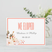 水モダン色の燃えたオレンジ色のフローラ我々は駆け落ち シーズンカード (スタンド正面)