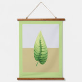 水モダン色の独身の葉 吊り下げ型タペストリー (正面)