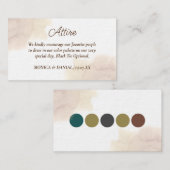 水モダン色の結婚ゲスト衣装ドレスコード エンクロージャーカード (正面/裏面)