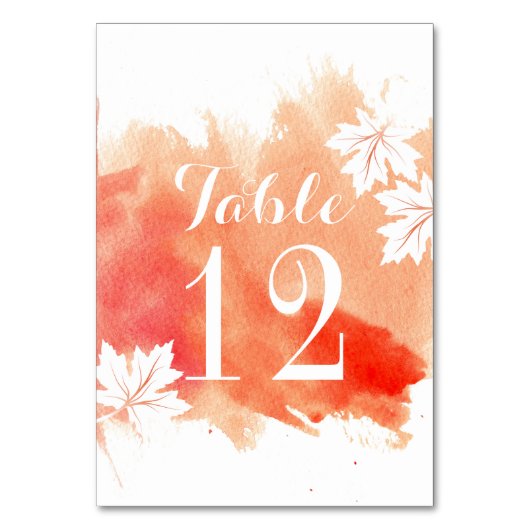 水モダン色の結婚サンゴのテーブル番号 テーブルナンバー (裏面)