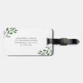 水モダン色の緑と金ゴールド |モノグラム ラゲッジタグ (裏面横)