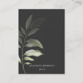 水モダン色の緑のグミニマルレイ 名刺 (正面)