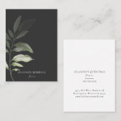 水モダン色の緑のグミニマルレイ 名刺 (正面/裏面)