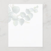 水モダン色の緑のベビーシャワー招待状 (裏面)