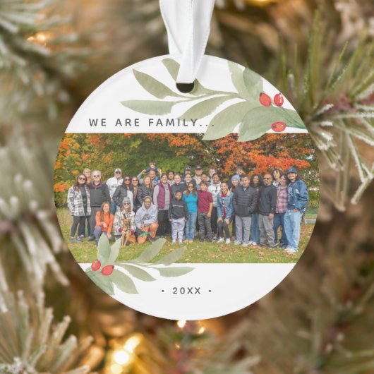 水モダン色の緑の写真アクリル オーナメント (ツリー)