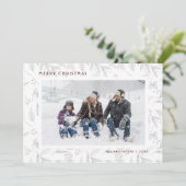 水モダン色の緑の写真クリスマスカード シーズンカード (スタンド正面)