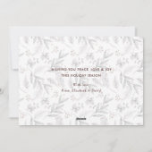 水モダン色の緑の写真クリスマスカード シーズンカード (裏面)