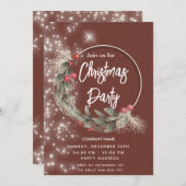 水モダン色の緑リース企業の 招待状 (正面/裏面)