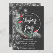 水モダン色の緑リース企業の 招待状 (正面/裏面)