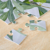 水モダン色の緑結婚の写真 ジグソーパズル (側面)