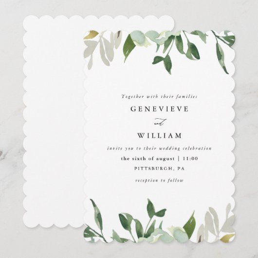 水モダン色の緑結婚色 (正面/裏面)