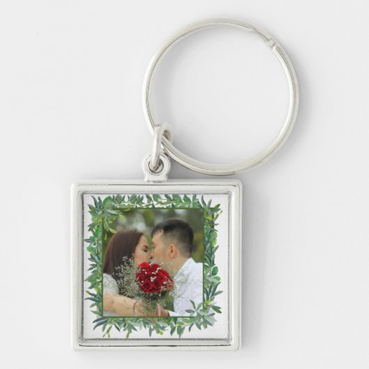 水モダン色の緑結婚色 キーホルダー (正面)