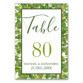 水モダン色の緑結婚色 テーブルナンバー (裏面)