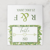 水モダン色の緑結婚色 プレイスカード (外部開封)