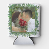 水モダン色の緑結婚色 缶クーラー (正面)