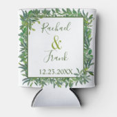 水モダン色の緑結婚色 缶クーラー (正面)