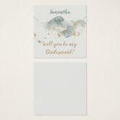 水モダン色の花嫁ギフトネックレスディスプレイ (正面&裏面)