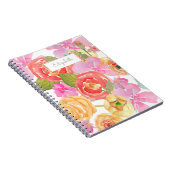 水モダン色の花 ノートブック (右側)