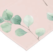 水モダン色の葉パターン ショートテーブルランナー (コーナー)