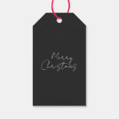 水モダン色の葉名メリークリスマス ギフトタグ (裏面)