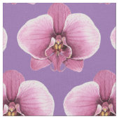 水モダン色の蘭の花紫色のパターン ファブリック (クローズアップ)
