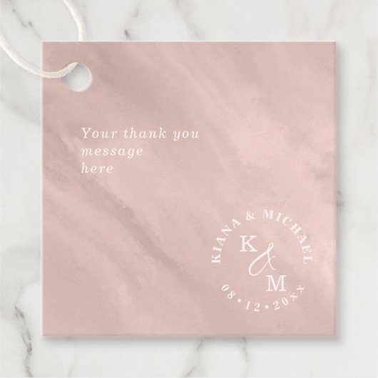 水モダン色の追加メッセージバラ金ゴールドID816 フェイバータグ (正面)