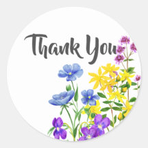 水モダン色の野生の花ありがとう