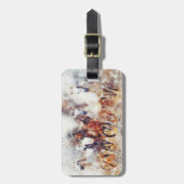 水モダン色の野生の馬 ラゲッジタグ (正面縦)