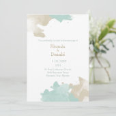 水モダン色の飛び結婚散 招待状 (スタンド正面)